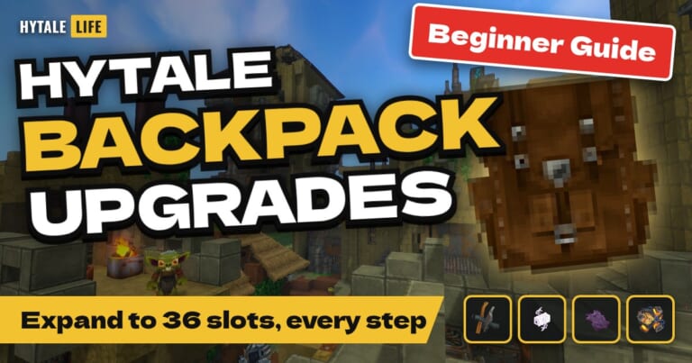 Hytale Backpack Guide: How to Craft and Upgrade Your Backpack to 36 Slots
