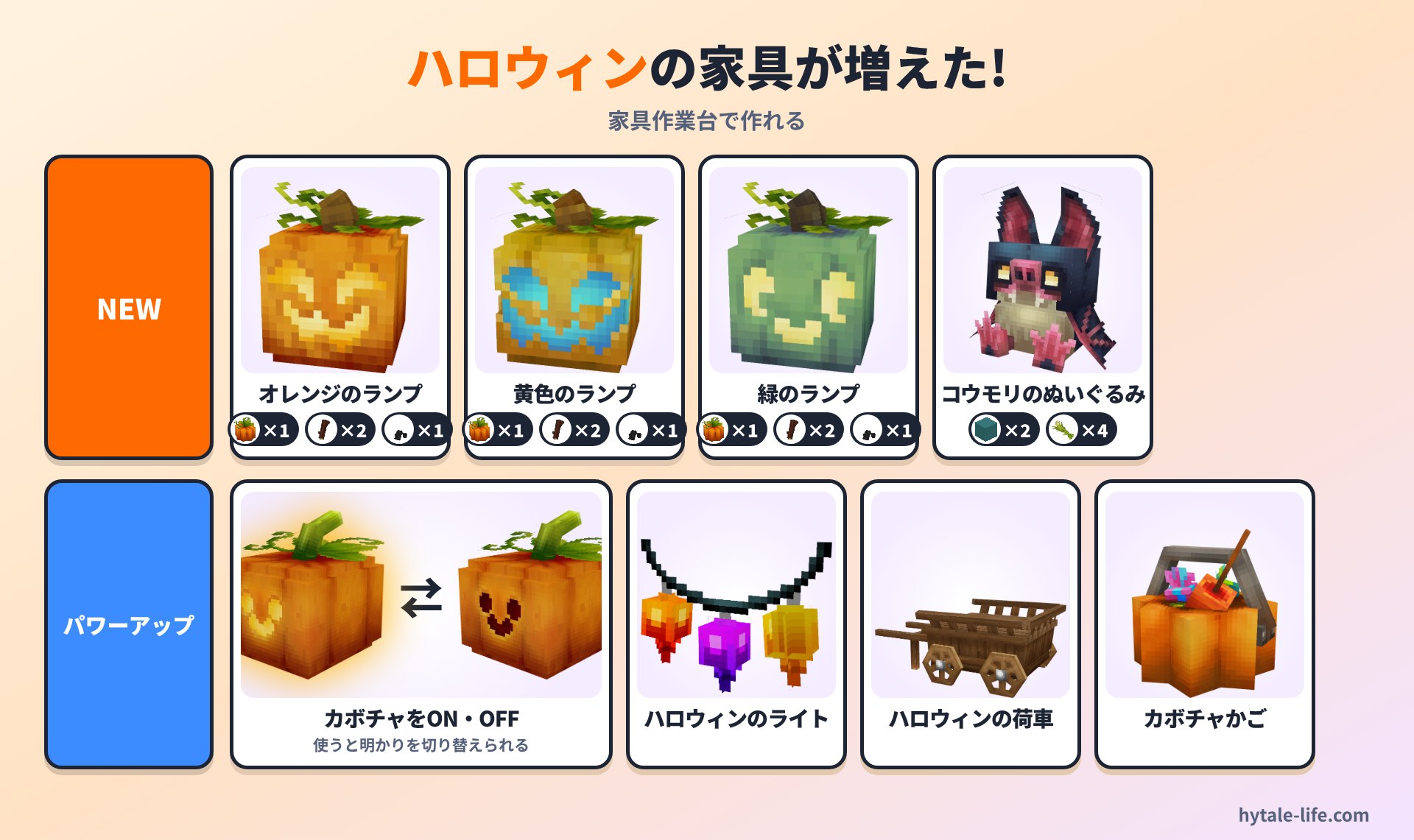 ハロウィンの新しい家具